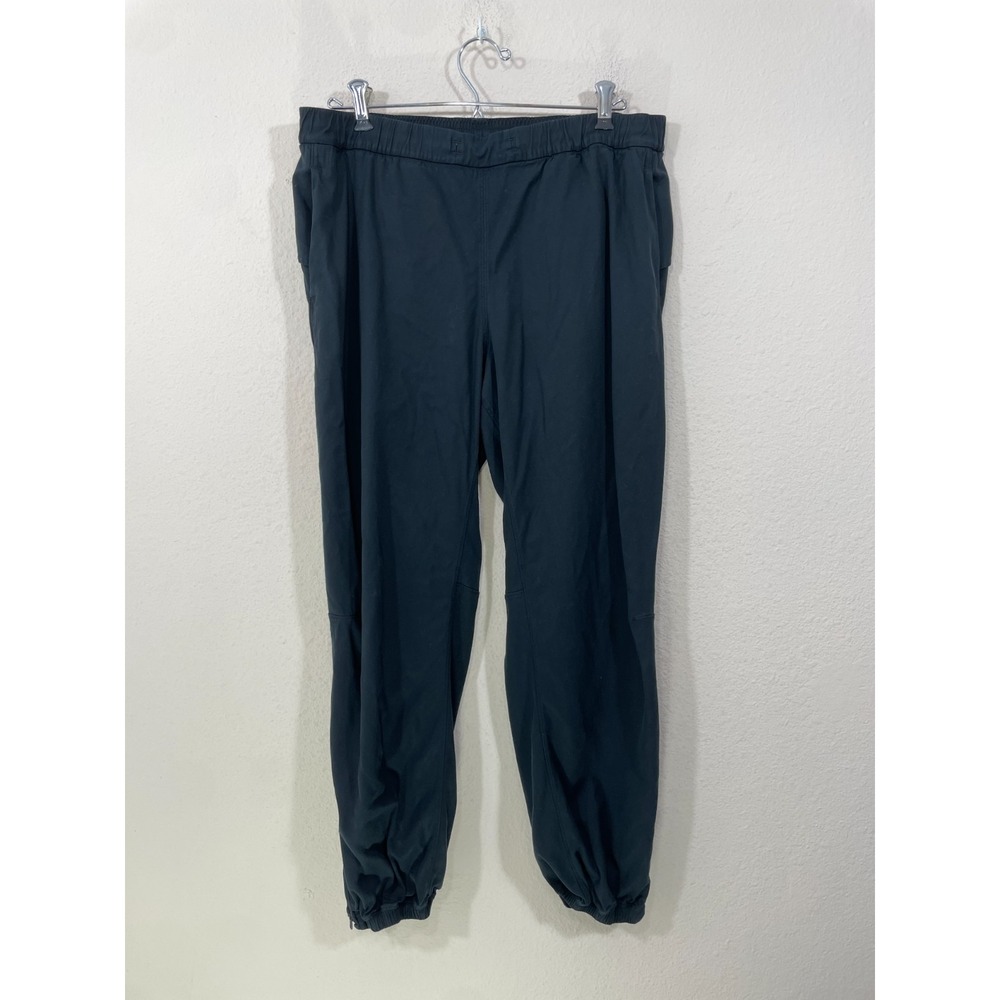 Lululemon Jogger Essential Affinity‎ Pants Women's 10 Black  Ankle Zip Gym
